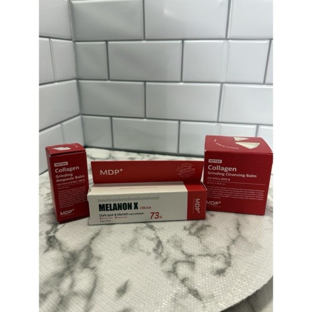 MDP+ Collagen Cleansing Balm Ampoule + Melanon X Cream‎ Dark Spot Set